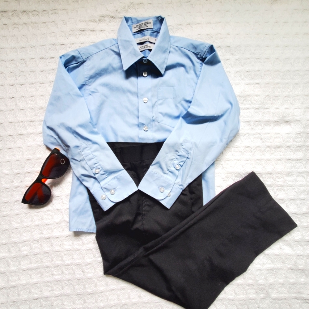 Perry Ellis Button-Down Long Sleeve & Robert Allan Dress Pants, Boys, Size 7/XS